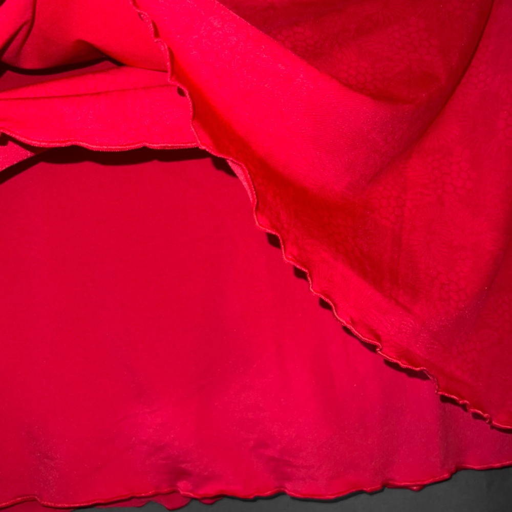 Red Lightweight Ruffle Skort - Picture 3 of 7